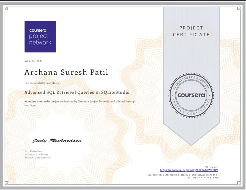 Certificate Preview